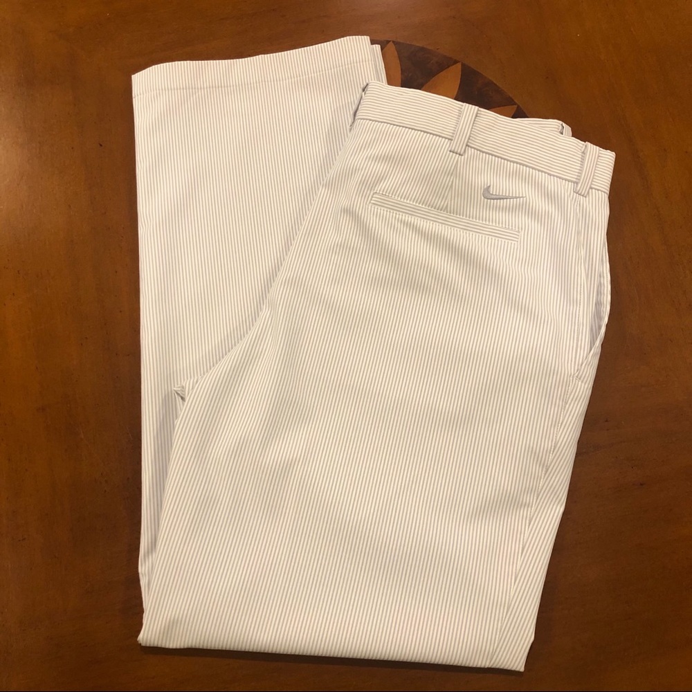 Nike Men’s White Pinstripe Golf Pants